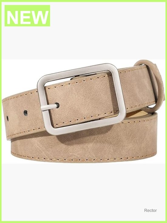 Suede Leather Belt With Silver Buckle Fashion Waist Belt For Jean Pant Dress main image 6